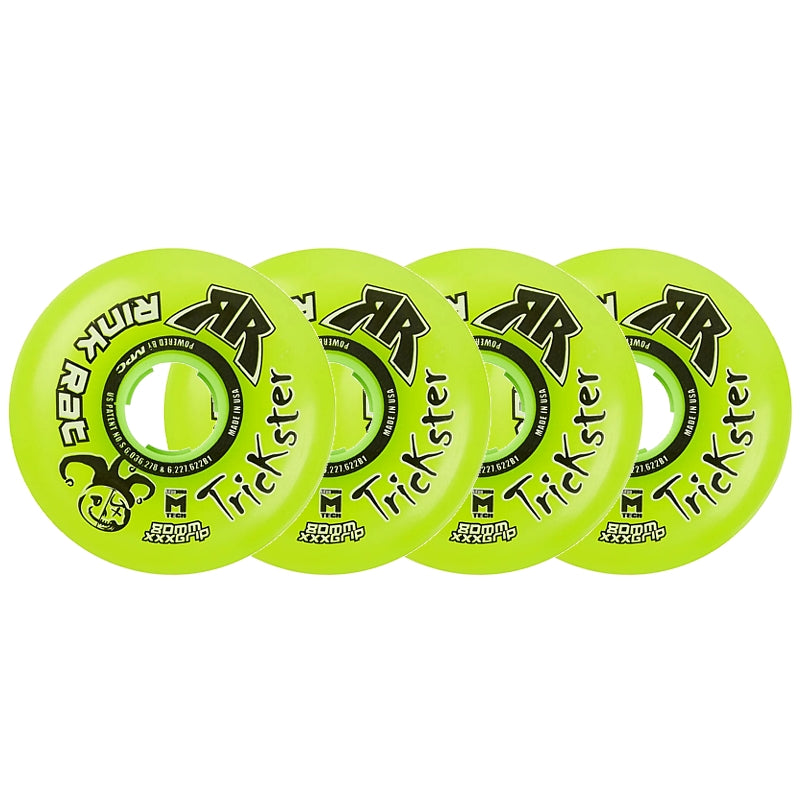 Rink Rat Trickster Inline Hockey Wheels XXGrip 76mm - 4 Pack
