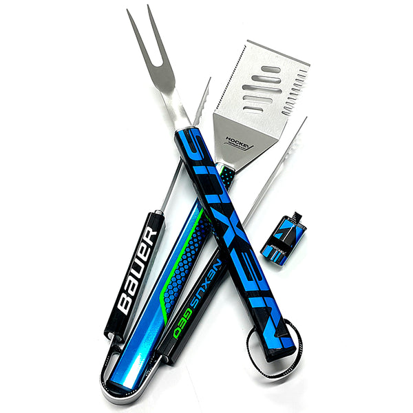 Hockey stick bbq set top